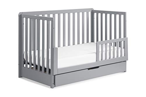 Carter's by DaVinci Colby 4-in-1 Convertible Crib with Trundle Drawer in Grey, Greenguard Gold Certified, Undercrib Storage