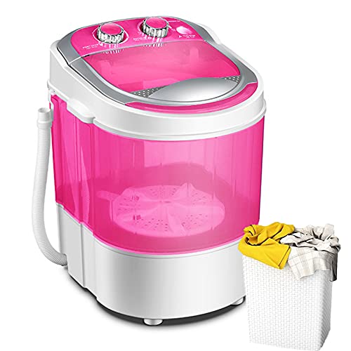 MaSYZBF Portable Compact Washing Machine w/Washer and Spinner, 10 lbs Washing Capacity, Stackable Washer and Dryer, Portable Washer and Dryer Combo for Apartments, Condos, RVs, Camping,Pink