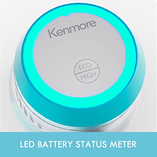 Kenmore DS4065 Cordless Stick Vacuum Lightweight Cleaner 2-Speed Power Suction LED Headlight 2-in-1 Handheld for Hardwood Floor, Carpet & Dog Hair, Blue