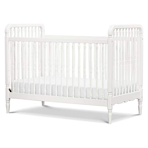 Million Dollar Baby Classic Liberty 3-in-1 Convertible Spindle Crib with Toddler Bed Conversion Kit in White, Greenguard Gold Certified