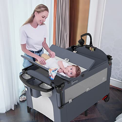 Baby Bedside Sleeper Bassinet, Portable Baby Bedside Crib, Adjustable Bed Side Co Sleeper, 2022 Upgrade Bedside Bassinet, More Stable & Comfortable