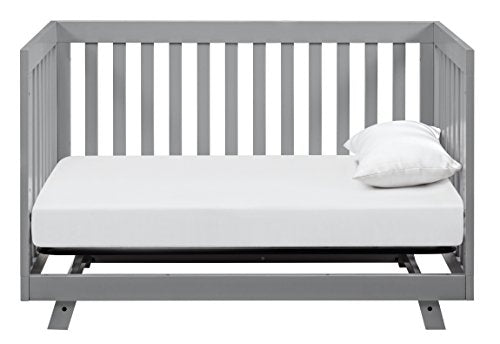 Storkcraft Beckett 3-in-1 Convertible Crib (Pebble Gray) – Converts from Baby Crib to Toddler Bed and Daybed, Fits Standard Full-Size Crib Mattress, Adjustable Mattress Support Base