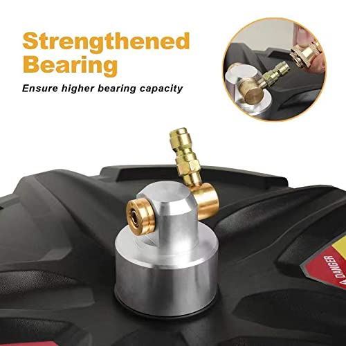 TECHTOOL Pressure Washer Surface Cleaner 4000 PSI,15Inch Surface Cleaner Power Washer with 2 Pressure Washer Extension Wands Cleaning Driveway, Sidewalk, Deck, Patio