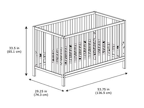 Storkcraft Pacific 4-in-1 Convertible Crib -(White) – Converts from Baby Crib to Toddler Bed, Daybed and Full-Size Bed, Fits Standard Full-Size Crib Mattress, Adjustable Mattress Support Base