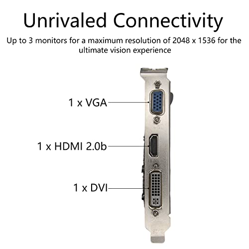 KAER GT 730 Graphics Card, 4GB DDR3, DirectX 11 128 Bit, VGA/DVI-D/HDMI, PCI Express 2.0 x 16, Nvidia Video Card, Computer GPU