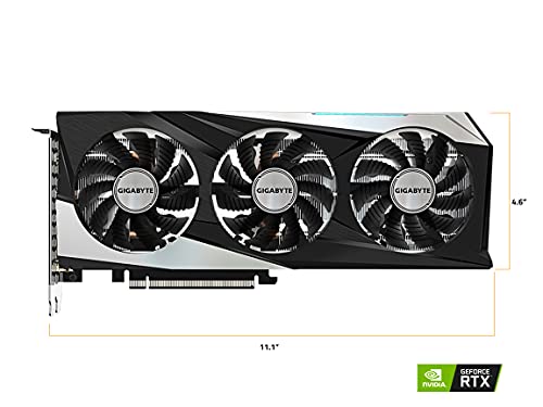 GIGABYTE GeForce RTX 3060 Gaming OC 12G (REV2.0) Graphics Card, 3X WINDFORCE Fans, 12GB 192-bit GDDR6, GV-N3060GAMING OC-12GD REV2.0 Video Card