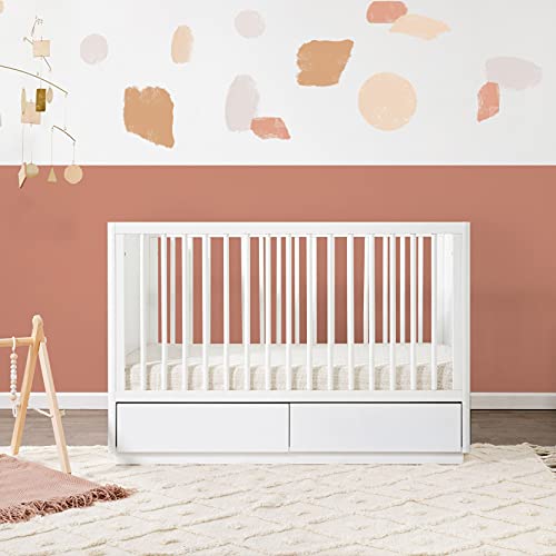 Babyletto Bento 3-in-1 Convertible Storage Crib with Toddler Bed Conversion Kit in White, Undercrib Storage Drawers, Greenguard Gold Certified