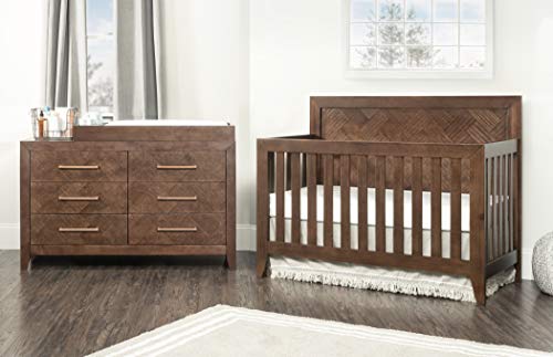 Child Craft Kieran 4-in-1 Convertible Crib, Toasted Chestnut Brown