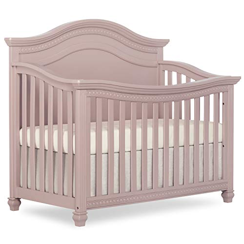 Evolur Madison 5-in-1 Curved Top Convertible Crib in Blush Pink