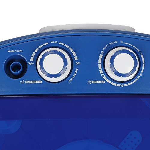 Saturnpower Portable Mini Washing Machine，Small Compact Laundry 9lbs Capacity Washer w/Spin Cycle Basket and Drain Hose Drum Washing Machine