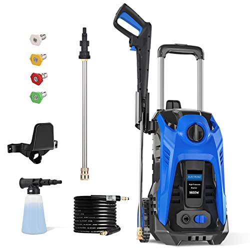 Sea tool 3500 PSI Electric Pressure Washer - 2.6 GPM High Power Pressure Washers with 4 Quick Spray Nozzle Foam Bottle IPX5 Car Washer Cleaner for Home/Driveway/Patio
