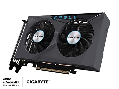GIGABYTE Radeon RX 6400 Eagle 4G Graphics Card, WINDFORCE 2X Cooling System, 4GB 64-bit GDDR6, GV-R64EAGLE-4GD Video Card