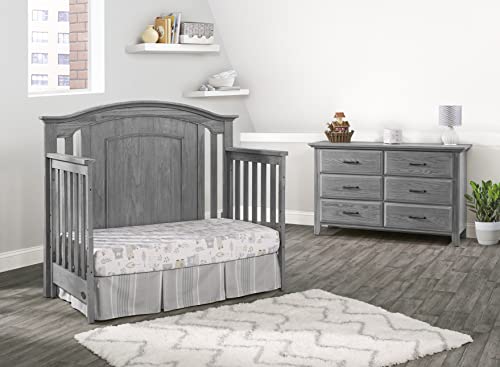 Oxford Baby Willowbrook Convertible Crib, Graphite Gray