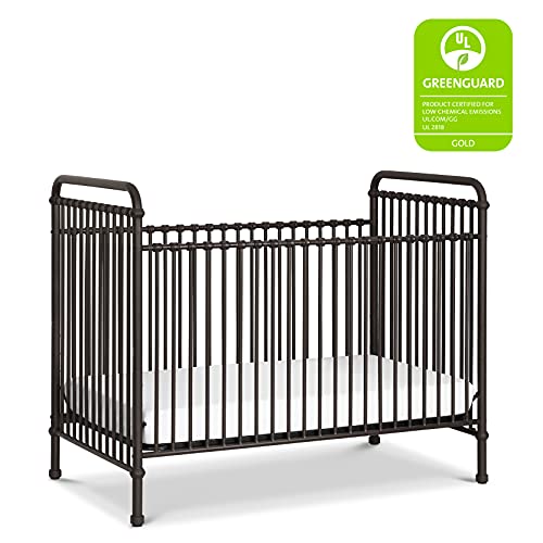 Million Dollar Baby Classic Abigail 3-in-1 Convertible Metal Crib in Vintage Iron, Greenguard Gold Certified