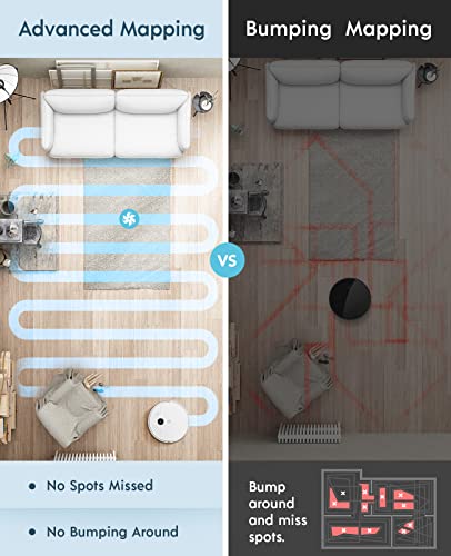 yeedi vac Robot Vacuum with Advanced Mapping, 3000Pa Suction, Deep Cleaning, Virtual Boundary, Carpet Boost, App Control, Google Home, Alexa Compatible, Ideal for Hard Floor, Carpet and Pet Family