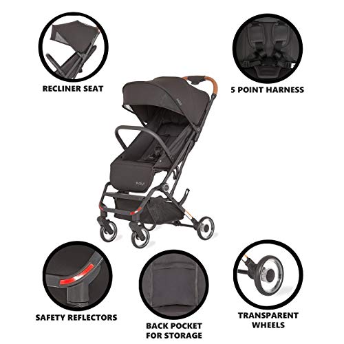 Evolur Urban Nimble Stroller, Black (465-BLK)