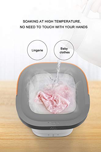 Folding Mini Washing Machine, Portable Compact Laundry Washing Machine, for Business, Travel (Pink)