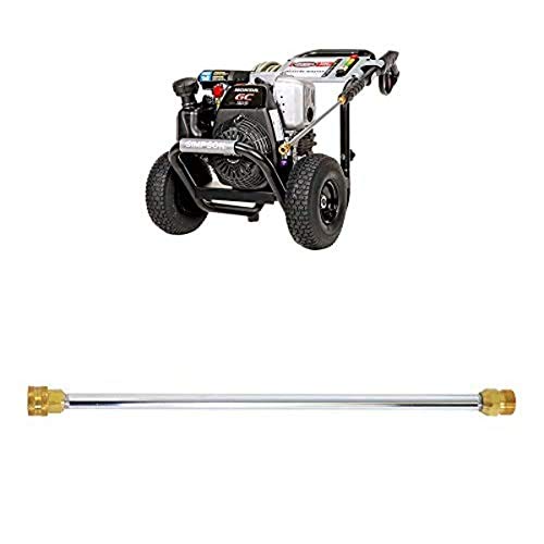Simpson Cleaning MSH3125 MegaShot Gas Pressure Washer Powered by Honda GC190, 3200 PSI at 2.5 GPM, (49 State) + Simpson Cleaning 80149 Universal 16" Spray Wand for Cold Water Pressure Washers