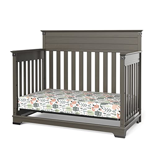 Child Craft Redmond 4-in-1 Convertible Crib, Dapper Gray