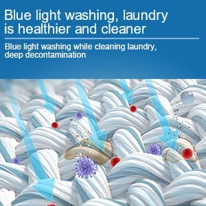 Nictemaw Portable Washing Machine 17.6Lbs Capacity Portable Washer 1.9 Cu.ft Full-Automatic Compact Laundry Washer With Drain Pump and Dryer Combo, 10 Wash Programs 8 water level selections with LED display Ideal for Home/Dorms/RV