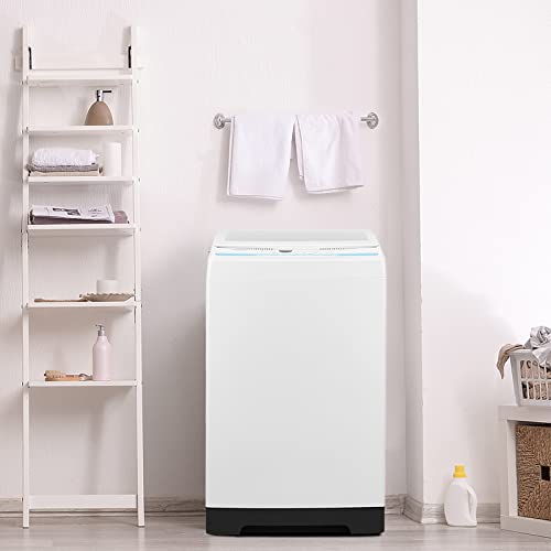COMFEE’ 1.6 Cu.ft Portable Washing Machine, 11lbs Capacity Fully Automatic Compact Washer with Wheels, 6 Wash Programs Laundry Washer with Drain Pump, Ideal for Apartments, RV, Camping, Ivory White