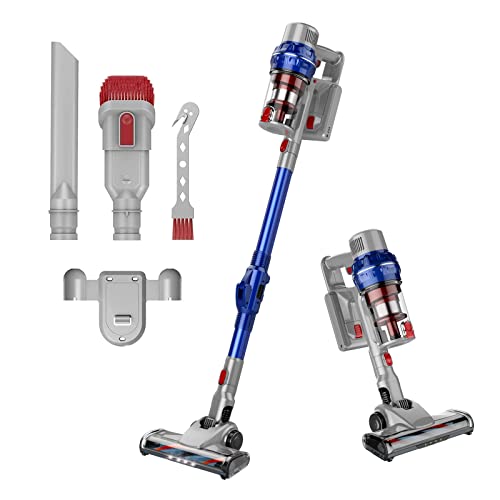 Cordless Vacuum Cleaner, Honiture Stick Vacuum with 380W 26Kpa Powerful Suction, 4 in 1 Lightweight Wireless Vacuum with 180 Foldable Tube 2200mAh Battery for Home Hard Floor/Carpet/Bed/Pet Hair