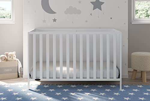 Graco Theo Convertible Crib (White) – GREENGUARD Gold Certified, Converts from Baby Crib to Toddler Bed and Daybed, Fits Standard Full-Size Crib Mattress, Adjustable Mattress Support Base