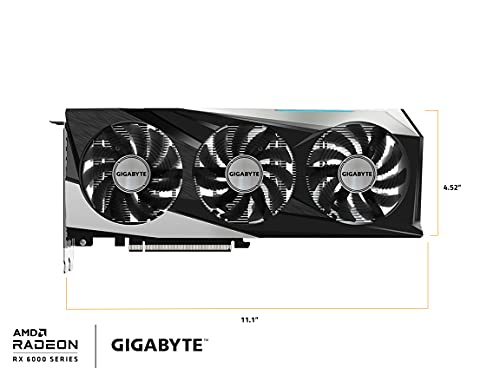 GIGABYTE Radeon RX 6600 XT Gaming OC 8G Graphics Card, WINDFORCE 3X Cooling System, 8GB 128-bit GDDR6, GV-R66XTGAMING OC-8GD Video Card
