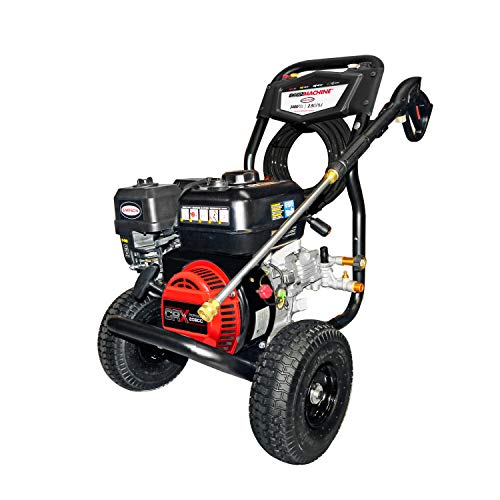 SIMPSON Cleaning CM61083 Clean Machine 3400 PSI Gas Pressure Washer, 2.5 GPM, CRX Engine, Includes Spray Gun and Wand, 4 QC Nozzle Tips, 5/16-in. x 25-ft. MorFlex Hose