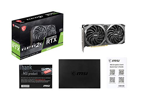 MSI Gaming GeForce RTX 3060 12GB 15 Gbps GDRR6 192-Bit HDMI/DP PCIe 4 Torx Twin Fan Ampere OC Graphics Card (RTX 3060 Ventus 2X 12G OC)