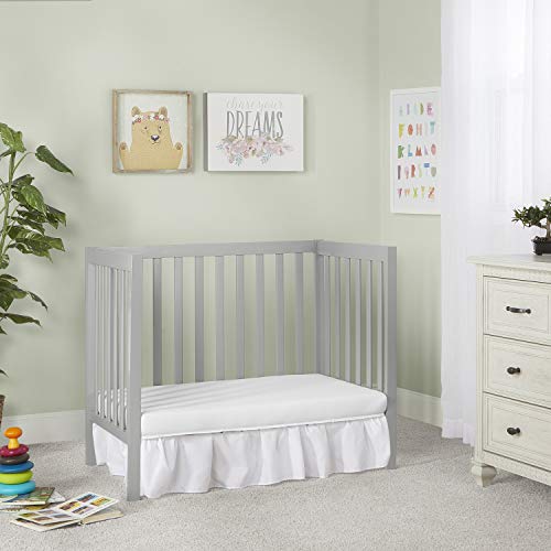 Dream On Me, Edgewood 4-in-1 Convertible Mini Crib, Cool Grey , 40x25x33 Inch (Pack of 1)