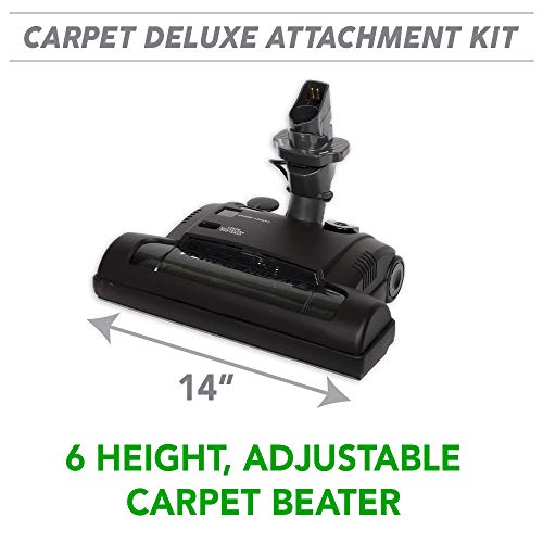 OVO Heavy Duty Powerful Central Vacuum System, Hybrid Filtration (with or Without Disposable Bags) 35L or 9.25Gal, 700 Air watts with 30 ft Carpet Deluxe Accessory Kit, Large Vac, Silver