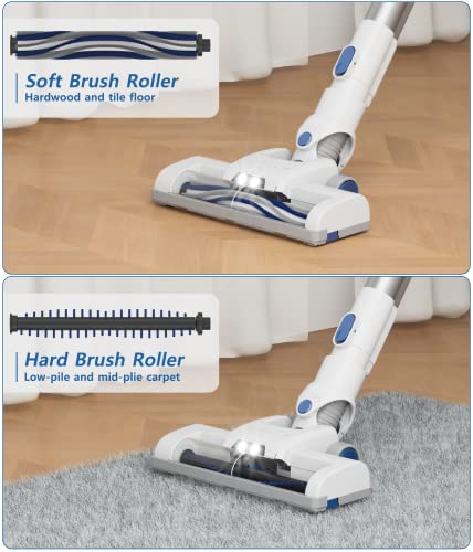 ORFELD Cordless Vacuum Cleaner - Upgrade 22000Pa Powerful Stick Vacuum, 35Mins Runtime Rechargeable Battery, 6 in 1 Lightweight Cordless Vacuum for Hardwood Floor Pet Hair