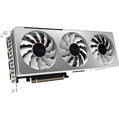 GIGABYTE GeForce RTX 3070 Vision OC 8G (REV2.0) Graphics Card, 3X WINDFORCE Fans, LHR, 8GB 256-bit GDDR6, GV-N3070VISION OC-8GD REV2.0 Video Card