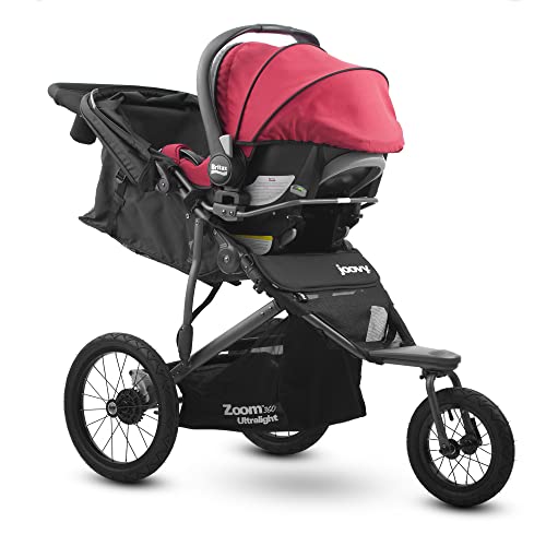 Joovy Zoom 360 Ultralight Jogging Stroller, Large Canopy, Lightweight Jogger, Extra Large Air Filled Tires, Black