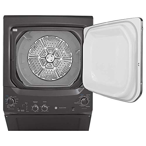 GE GUD27ESPMDG Spacemaker Series 27 Inch Electric Laundry Center with 3.8 cu. ft. Washer Capacity in Diamond Gray