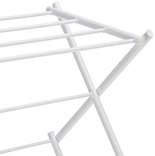 Upgraded Version Pyle Portable Washer & Spin Dryer, Mini Washing Machine, Twin Tubs, Spin Cycle w/Hose, 11lbs. Capacity, 110V & AmazonBasics Foldable Clothes Drying Laundry Rack - White