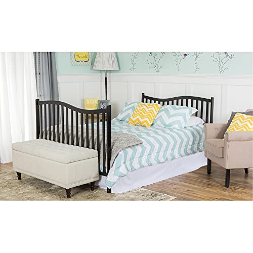 Dream On Me Chelsea 5-in-1 Convertible Crib, Black