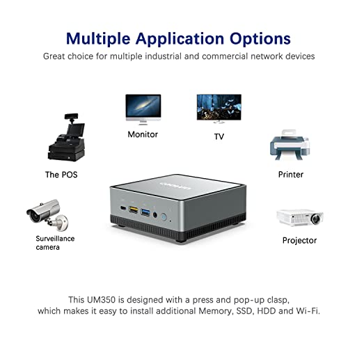 COOFUN UM350 Mini PC Windows 11 Pro 16 GB RAM 256 GB PCIe SSD AMD Ryzen 5 3550H Mini Desktop Computers, Radeon Vega 8 Graphics, Dual-Band Wi-Fi, 4K HDMI/DisplayPorts/USB-C Mini Gaming PC