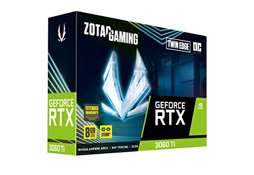 ZOTAC Gaming GeForce RTX™ 3060 Ti Twin Edge OC LHR 8GB GDDR6 256-bit 14 Gbps PCIE 4.0 Gaming Graphics Card, IceStorm 2.0 Advanced Cooling, Active Fan Control, Freeze Fan Stop ZT-A30610H-10MLHR