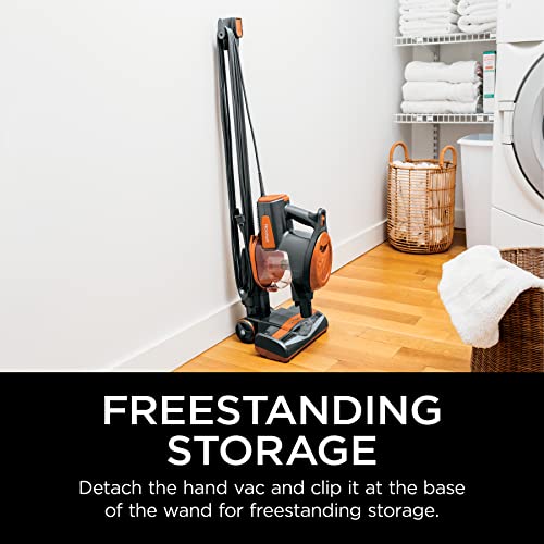 Shark HV302 Rocket Pet Corded Stick Vacuum, Lightweight with Swivel Steering for Carpets & Hard Floors, Converts to Hand Vacuum, Includes Crevice Tool, Pet Multi-Tool & Precision Duster, Orange