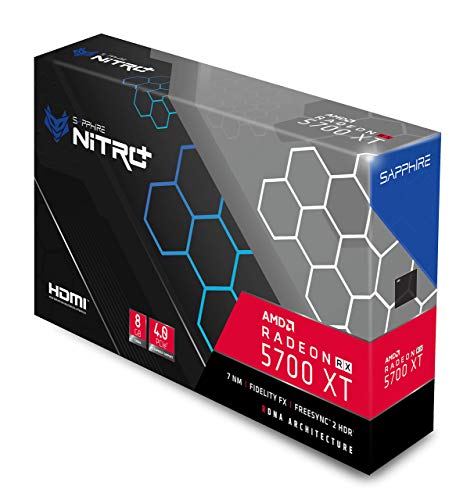 Sapphire Technology 11293-03-40G Radeon NITRO+ RX 5700 XT 8GB GDDR6 Dual HDMI Dual DP OC (UEFI) PCIe 4.0 Graphics Card (Renewed)