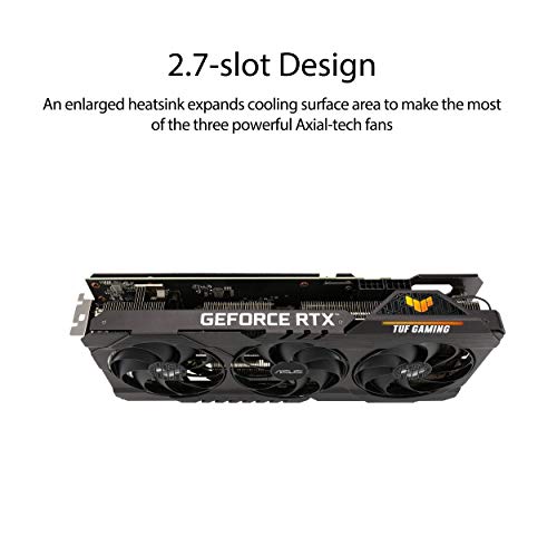 ASUS TUF Gaming NVIDIA GeForce RTX 3070 OC Edition Graphics Card- PCIe 4.0, 8GB GDDR6, HDMI 2.1 , DisplayPort 1.4a, Dual Ball Fan Bearings