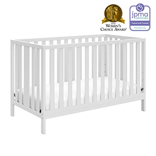 Storkcraft Pacific 4-in-1 Convertible Crib -(White) – Converts from Baby Crib to Toddler Bed, Daybed and Full-Size Bed, Fits Standard Full-Size Crib Mattress, Adjustable Mattress Support Base