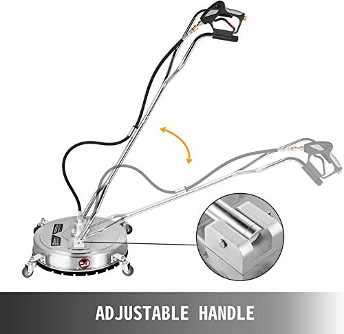 21 Inch 4500 PSI Pressure Washer with 3 Nozzle Front Spray Bar, Dual Handle Circular Accessory and Parts for Cleaning Driveways, Sidewalks, Patios