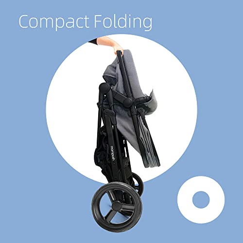 Mompush Wiz 2-in-1 Baby Stroller with Bassinet Mode - Foldable Infant Stroller to Explore More as a Family - Toddler Stroller with Reversible Stroller Seat - Travel System Compatible