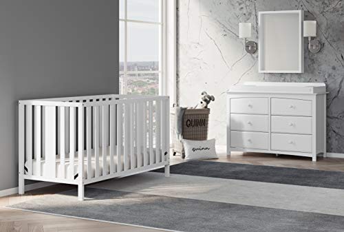Storkcraft Pacific 4-in-1 Convertible Crib -(White) – Converts from Baby Crib to Toddler Bed, Daybed and Full-Size Bed, Fits Standard Full-Size Crib Mattress, Adjustable Mattress Support Base