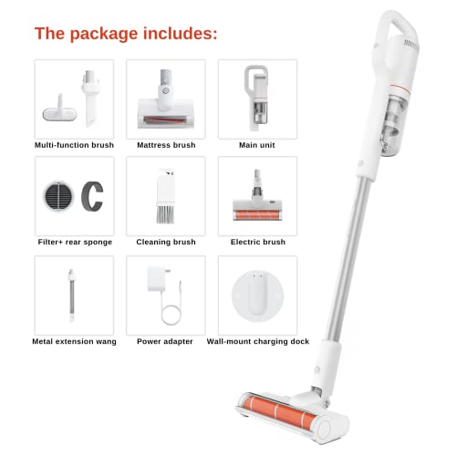 Cordless Vacuum Cleaner, ROIDMI S2 23500Pa Stick Vacuum, Hardwood Floors Vacuum, Up to 60 Minutes Runtime, Lightweight Stick Vacuum Cleaner for Carpet and Floor
