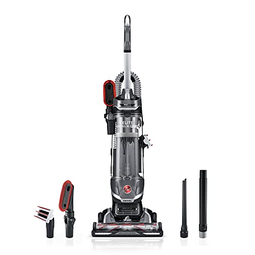 Hoover MAXLife Elite Swivel XL Pet Vacuum Cleaner with HEPA Media Filtration, Bagless Multi-Surface Upright for Carpets and Hard Floors, UH75250, Grey