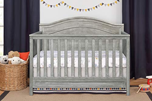 DaVinci Charlie 4-in-1 Convertible Crib in Cottage Grey, Greenguard Gold Certified